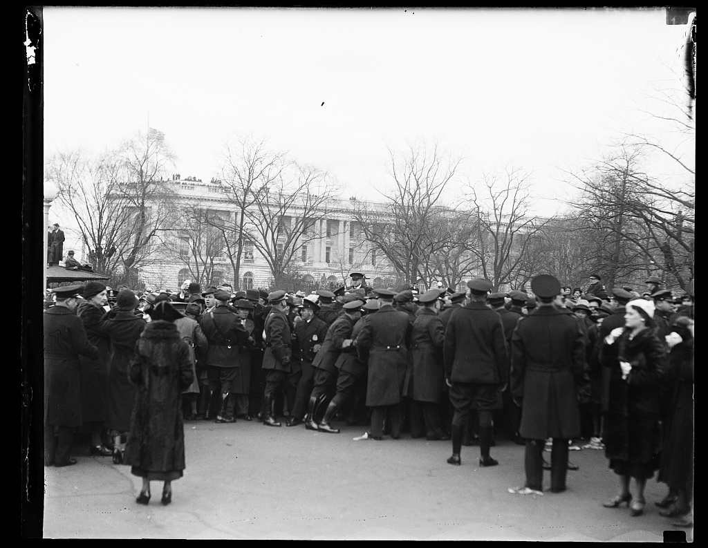 Crowd at Franklin D. Roosevelt’s inauguration, March 4, 1933.